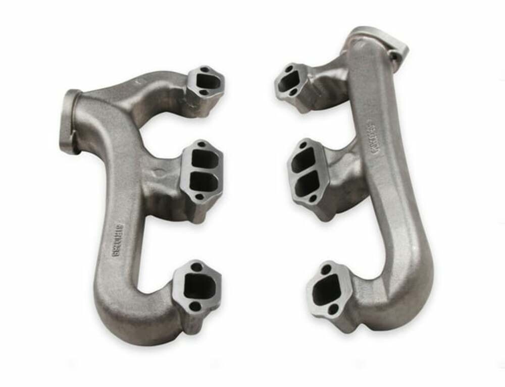 Fits Small Block Chevy, Raised D-Port, 2.5", Natural, Exhaust Manifolds 8527HKR