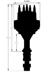 MSD ignition distributor red polished aluminum steel 8529