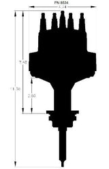 MSD ignition distributor red polished steel zinc 8534