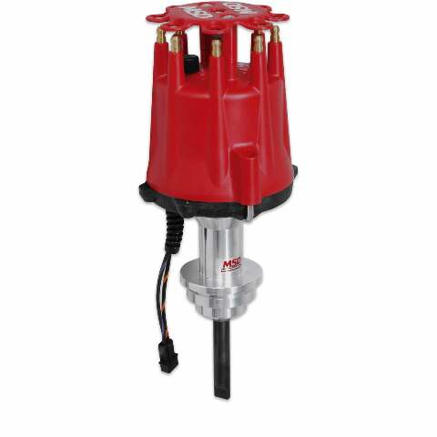 MSD ignition distributor red polished steel zinc 8534