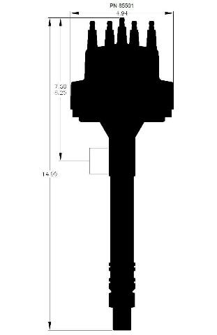 MSD ignition distributor red aluminum bbc 502