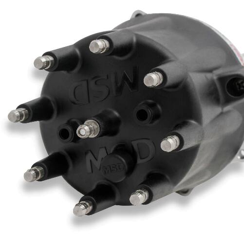 MSD ignition distributor black aluminum stainless steel 85557