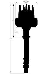 MSD ignition distributor black aluminum stainless steel 85557