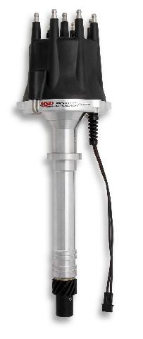 MSD ignition distributor black aluminum stainless steel 85557