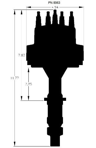 MSD ignition distributor red 8563