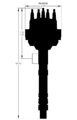 MSD ignition distributor black 85705