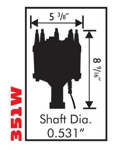 Ford V8 351W Billet Distributor - 8584