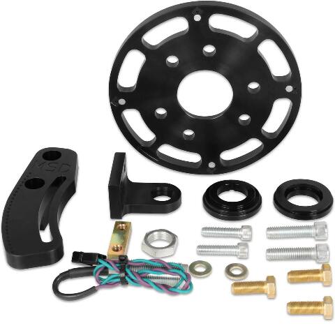 MSD crank trigger kit black aluminum steel 86003