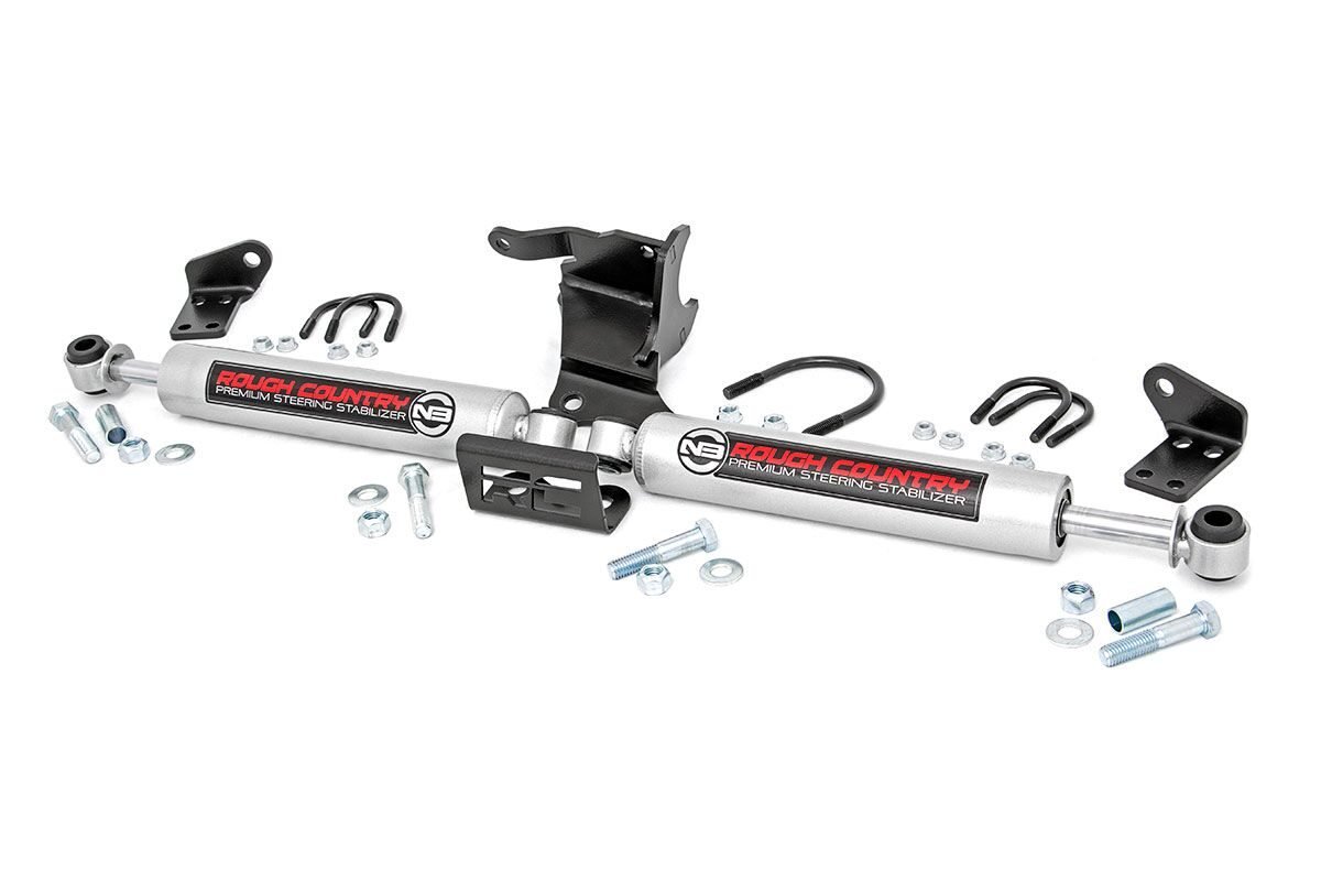 Fits Jeep Gladiator JT (18-24) N3 Steering Stabilizer; Dual; 2.5-8" Lift; 87304