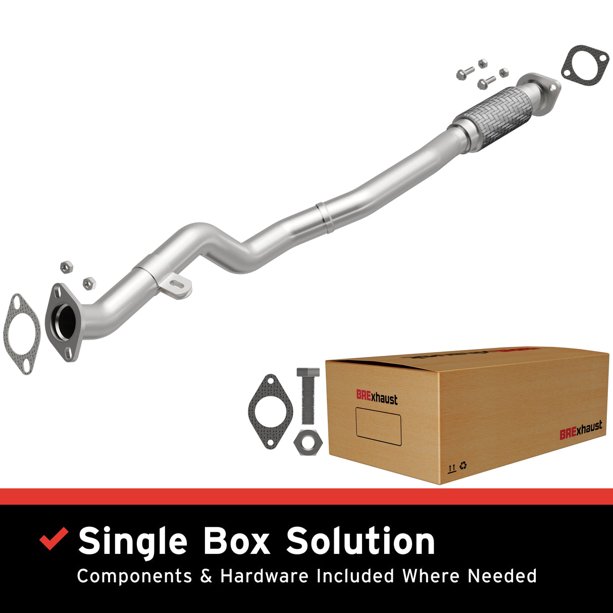 2014-2017 Jeep Cherokee Direct-Fit Front Pipe Kit 107-0277 stainless steel