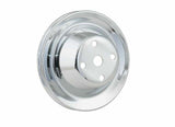 Mr. Gasket chrome water pump pulley single groove Ford black steel 8826