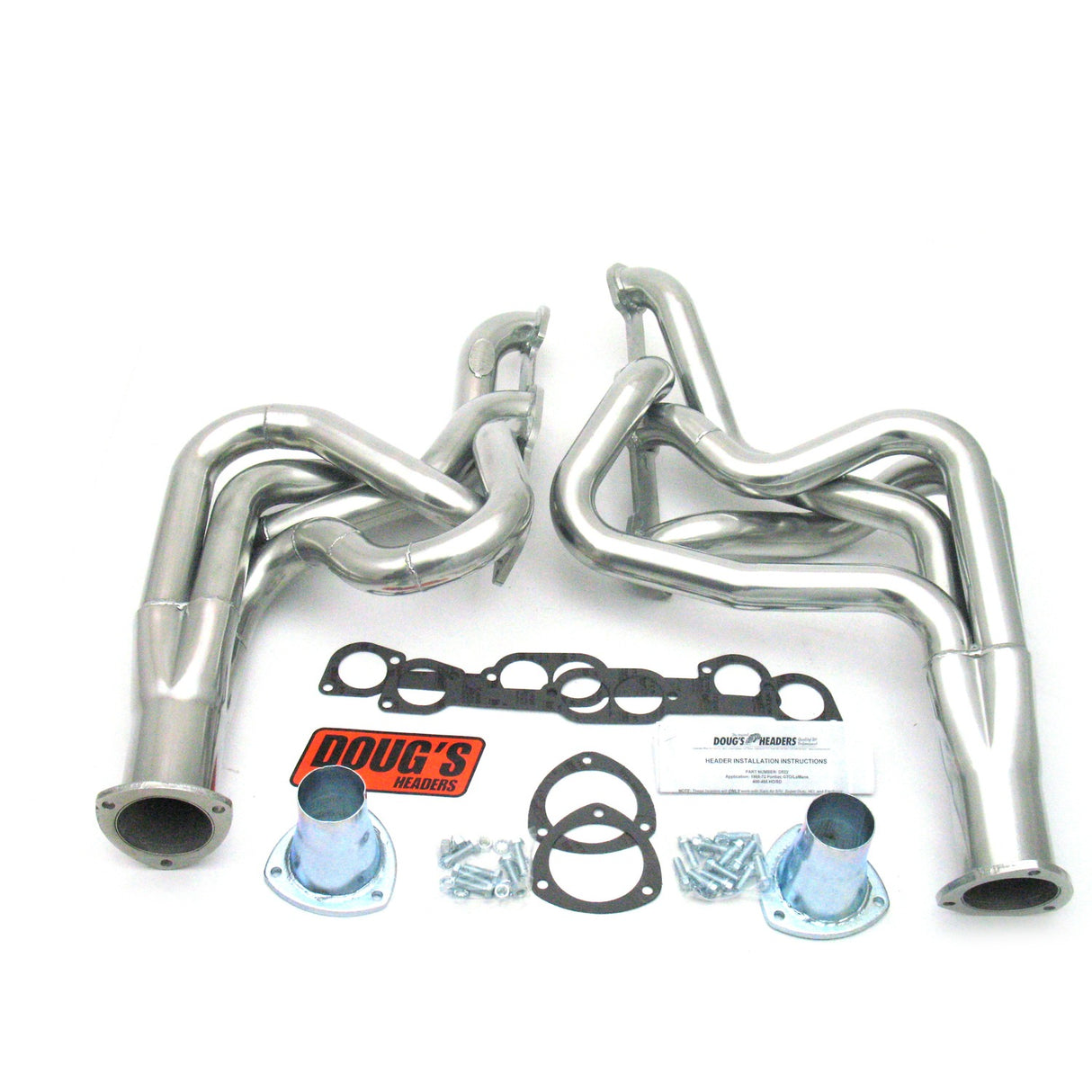 Long Tube Headers for 68-72 Pontiac 326-455 2in Primary Ceramic Coated D522