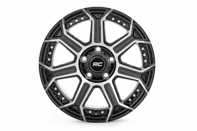 Rough Country 89 Series Wheel Black Machined Gun Metal 17x9 6x5.5 -12mm 89170912