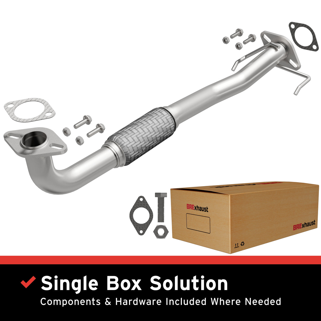 2002-2004 Mitsubishi Lancer Direct-Fit Front Pipe Kit 107-0152 stainless steel
