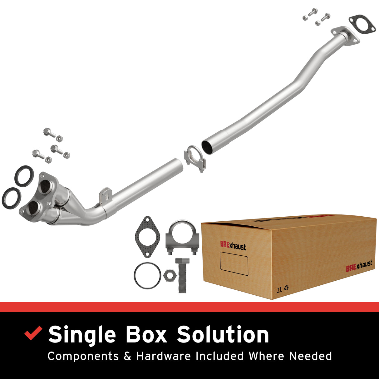 1986-1987 Toyota 4Runner Direct-Fit Front Pipe Kit 107-0269 stainless steel