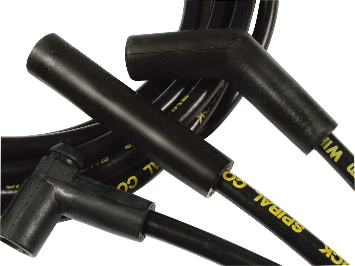 SUPER STOCK Spark Plug Wires for 1975-1976 Pontiac Firebird V8 black 8mm