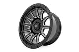Rough Country Rough Country 90 Series Wheel - One-Piece - Gloss Black w/machined spokes - 20x10 - 6x5.5 - -19mm - 90201812M