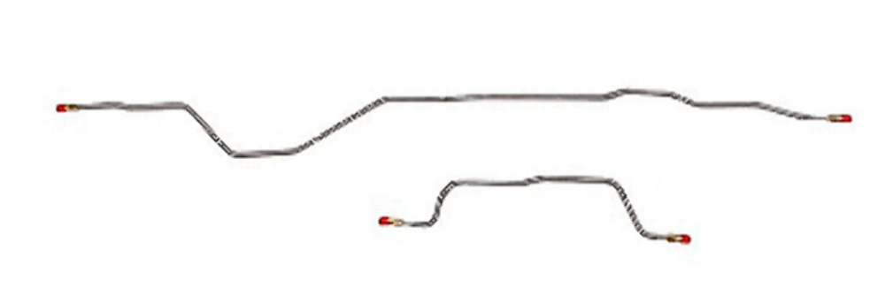 t 91-01 Jeep Cherokee Brake Lines Rear Axle No ABS Stainless Steel Fine Lines