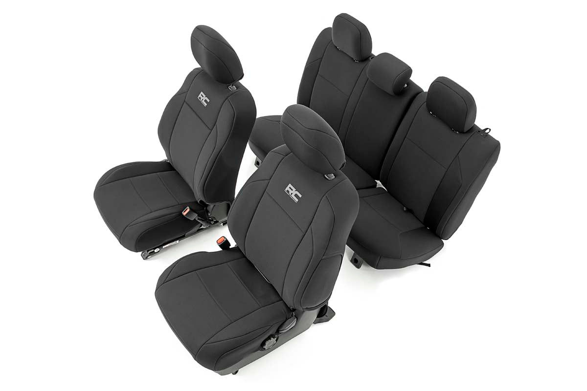 Fits Toyota Tacoma 2WD/4WD (2016-2023) Seat Covers; FR & RR; Double Cab; 91031