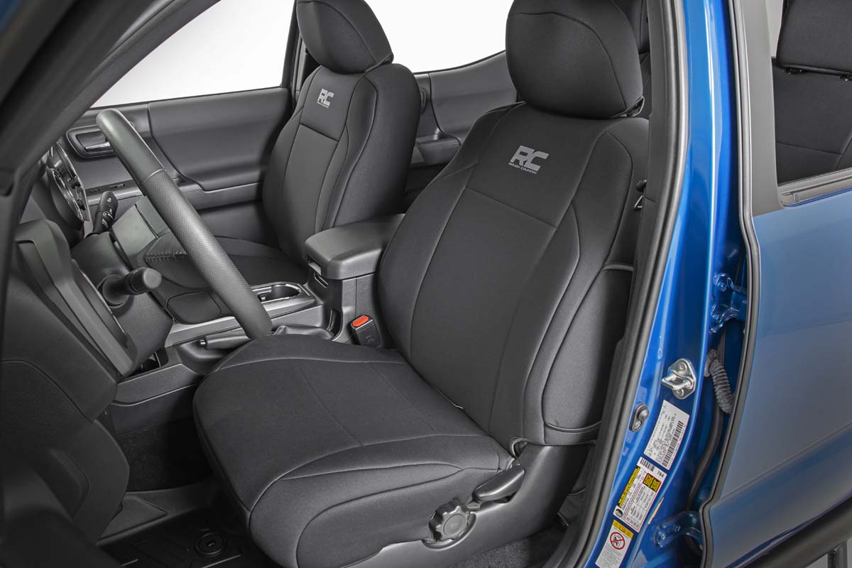 Fits Toyota Tacoma 2WD/4WD (2016-2023) Seat Covers; FR & RR; Double Cab; 91031