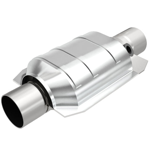 MagnaFlow universal catalytic converter 2.25 inch inlet/outlet stainless steel CARB compliant OBDII 91035