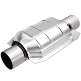 MagnaFlow universal catalytic converter 2.25 inch inlet/outlet stainless steel CARB compliant OBDII 91035