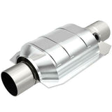 MagnaFlow universal catalytic converter 2.25 inch inlet/outlet stainless steel CARB compliant OBDII 91035