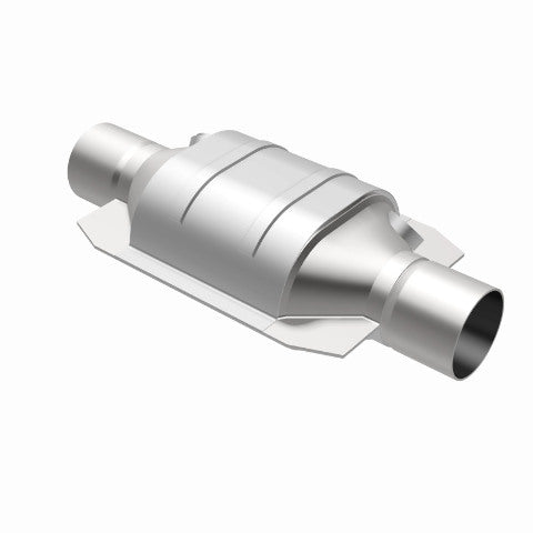 MagnaFlow universal catalytic converter 2.25 inch inlet/outlet stainless steel CARB compliant OBDII 91065