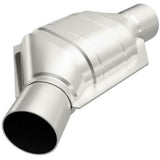 MagnaFlow universal catalytic converter 2.25 inch inlet/outlet stainless steel Federal EPA compliant OBDII 91075