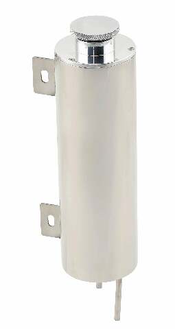 Mr. Gasket overflow tank 3 inch diameter 10 inch height polished stainless steel 9133