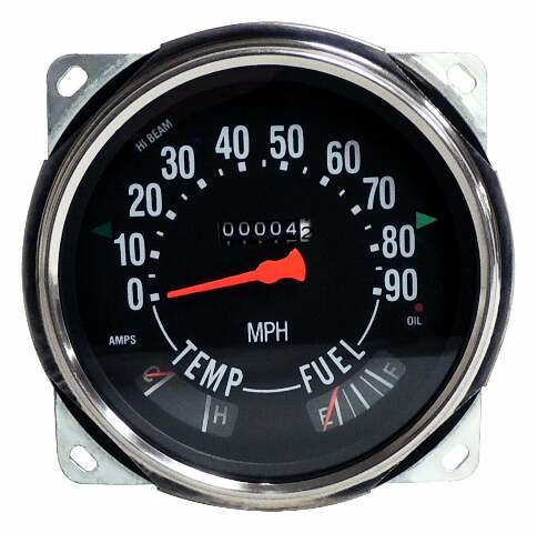 Jeep Vintage - Metal Black Speedometer Assembly - 914845