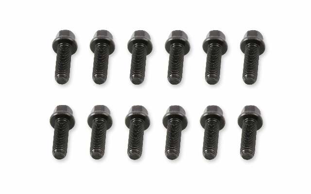 Mr. Gasket header bolt set fits GM LS series engines LS engine Chevy black steel 918G