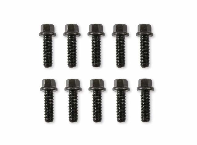 Mr. Gasket header bolt set fits GM LS series engines LS engine Chevy black steel 918G