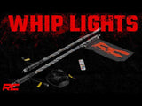 Fits Honda Talon 1000 Whip Mount; Bed; 4' Multl-Color LED Whip Pair; 92039