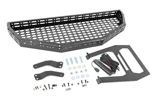 Fits Honda Pioneer 1000 Front Cargo Rack Black Series LED 6" Light 92059