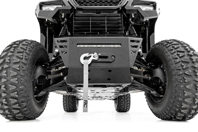 Fits Honda Pioneer 520 Winch Plate; 10" Black Slimline; 92078