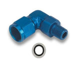 90 Degree -6 AN Female to 12mm x 1.5 Male Swivel - 923192ERL AN fitting aluminum