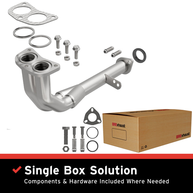 1996-1998 Honda Civic Direct-Fit Front Pipe Kit 107-0014 stainless steel