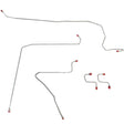 t 93-95 Jeep Wrangler Front Brake Line Kit No ABS Stainless Steel Fine Lines