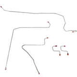 t 93-95 Jeep Wrangler Front Brake Line Kit No ABS Stainless Steel Fine Lines