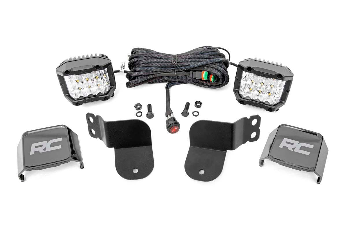 Fits Polaris General XP 4 1000 LED Light Cage Mount 3" OSRAM Wide Angle 93023