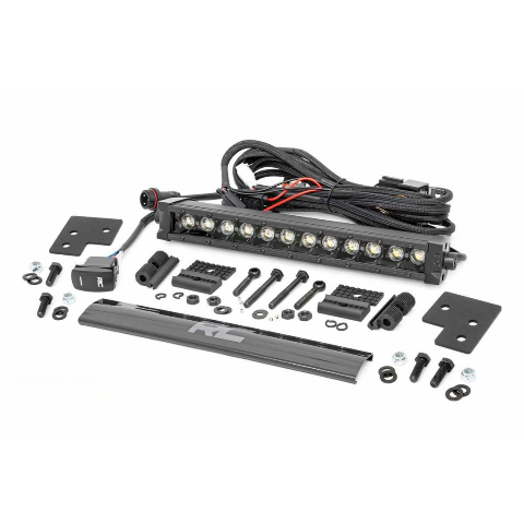 Fits Polaris Ranger XP 1000 LED Light Bumper Mount 12" Black Single DRL 93027