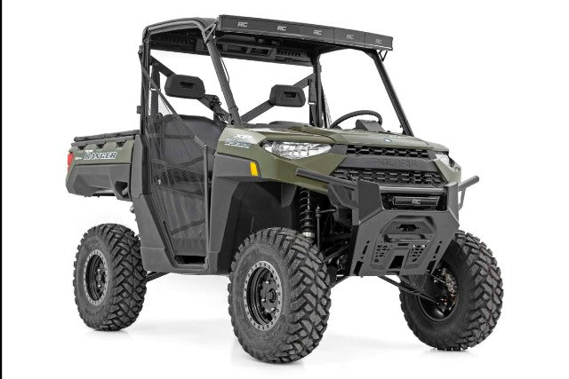 Fits Polaris Ranger XP 1000 LED Light Bumper Mount 12" Black Single DRL 93027