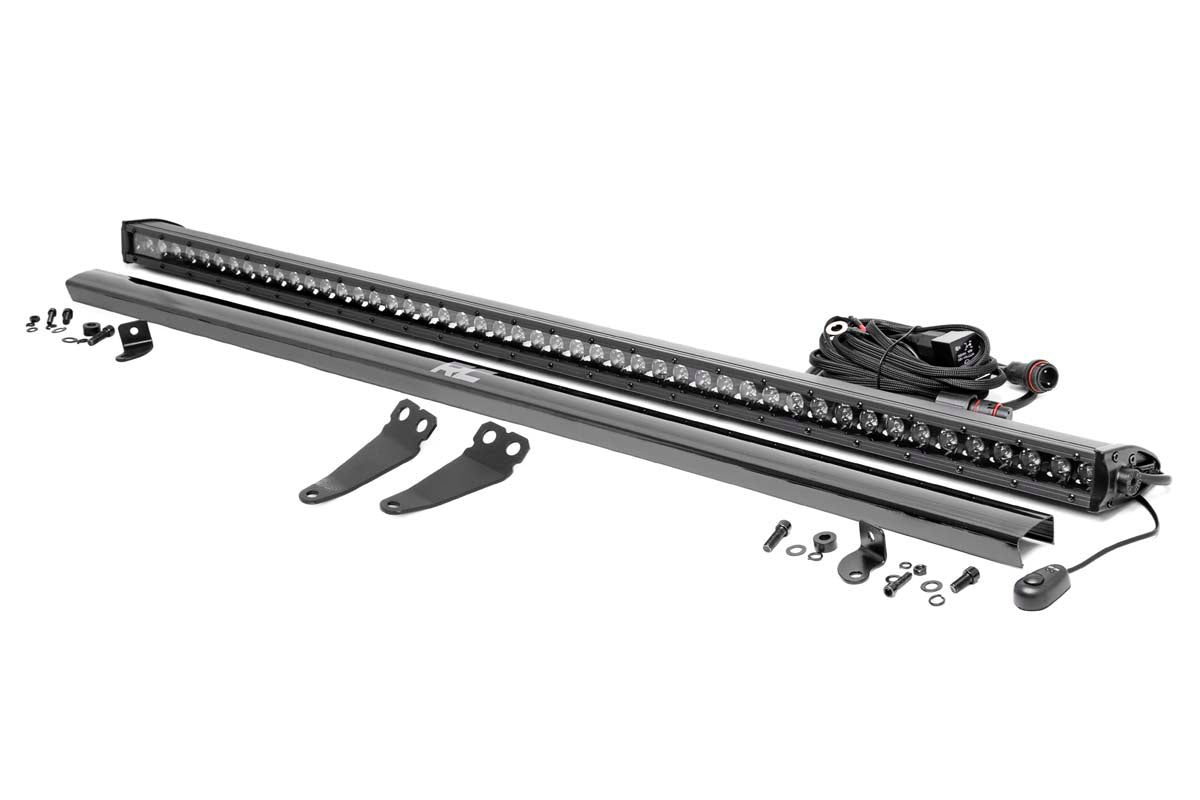 Fits Polaris General LED Light Lower Windshield 50" Black Single Row 93034