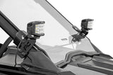 Fits Polaris RZR PRO XP LED Light; A Pillar Mount; 2" Black Pair;  DRL; 93080