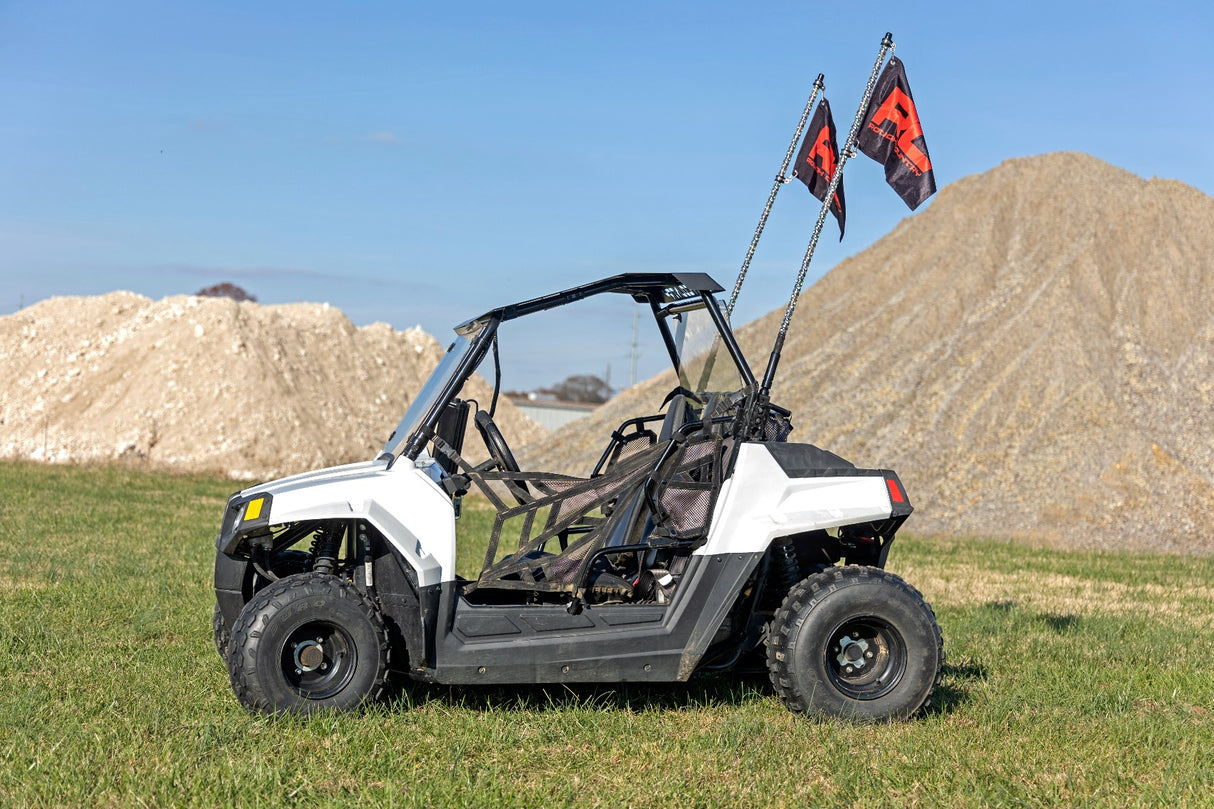 Fits Polaris Ranger RZR 170/RZR 170 LED Light Whip Kit; Bed Mount; 93086