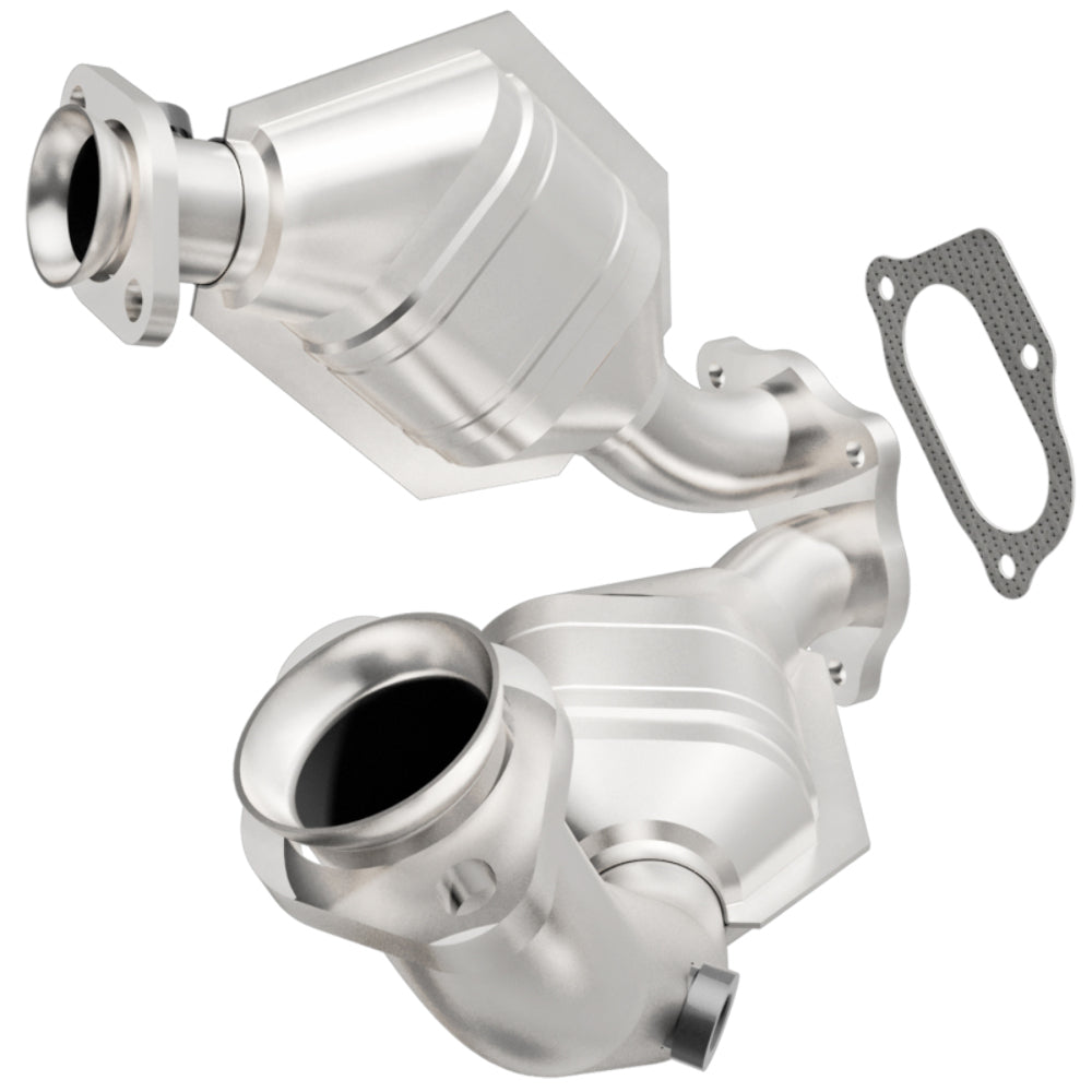 MagnaFlow direct-fit catalytic converter fits 2001-2005 Ford Explorer Sport Trac, 2001-2003 Ford Ranger, and more, this and 2001-2004 Explorer stainless steel Federal EPA compliant