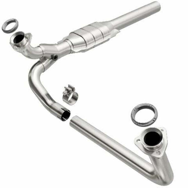 MagnaFlow direct-fit catalytic converter fits 1993 Chevrolet C1500, 1993 GMC C1500, and additional vehicles and 1993 Chevrolet C1500 stainless steel CARB compliant 93109