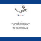 MagnaFlow direct-fit catalytic converter for 1998-2000 Ford 3 inch inlet 4 inch outlet stainless steel Federal EPA compliant OBDII 93110