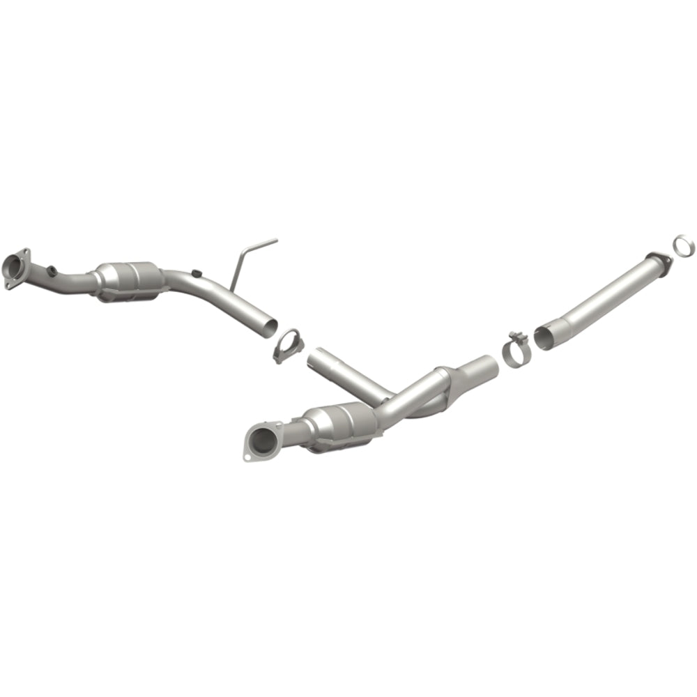 MagnaFlow direct-fit catalytic converter fits 2004-2005 Ford Explorer and Mercury Mountaineer and 05 Explorer 4.0 2/4wd 4 inch inlet/outlet stainless steel CARB compliant 93111